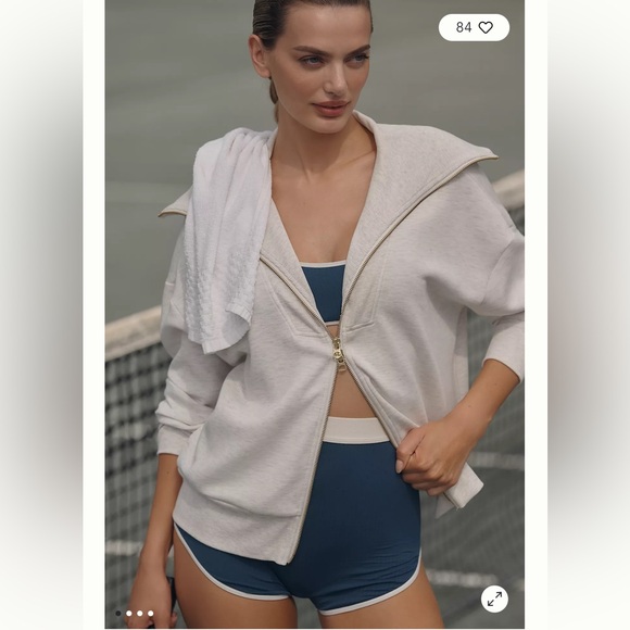 NWT Anthropology Varley Halley Zip-Up Sweatshirt